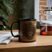 Inca God Graphic Symbol Inti Black Mug