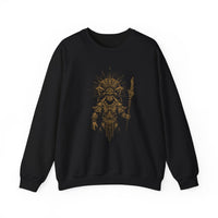 Warrior Shaman Tribal Glyph Gold Line Unisex Sweatshirt