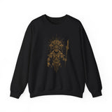 Warrior Shaman Tribal Glyph Gold Line Unisex Sweatshirt