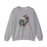 Urban Feather Headdress Graffiti Unisex Sweatshirt