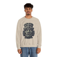 Mayan Sacred Head Stone Unisex Sweatshirt