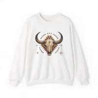 Western Longhorn Cosmic Totem Illustration Unisex Sweatshirt