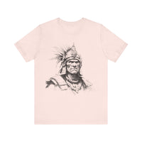 Inca Warrior Line Art Tribal Design Unisex T-Shirt