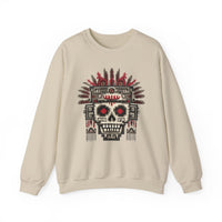 Pixel Art Aztec Skull Totem Unisex Sweatshirt