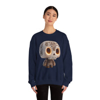 Glow-Eyed Aztec Skull Chibi Unisex Sweatshirt