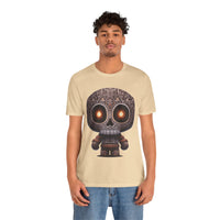 Tribal Glow Chibi Aztec Skull Unisex T-Shirt