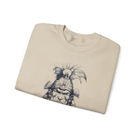 Fierce Inca Warrior Ink Illustration Unisex Sweatshirt