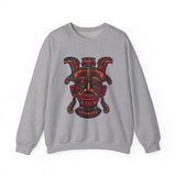 Aztec Fire Warrior Mask Unisex Sweatshirt