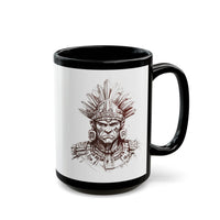 Maya Warrior Ink Portrait Black Mug