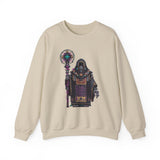 Cyber Temple Techno Priest Pixel Art Unisex Sweatshirt