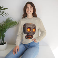 Glow-Eyed Tribal Stone Skull Unisex Sweatshirt