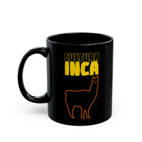 Sacred Inca Llama Emblem Black Mug