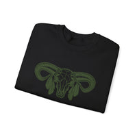Aztec Western Bull Skull Longhorn Illustration Unisex Sweatshirt