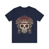 Pixel Art Aztec Skull Totem Unisex T-Shirt