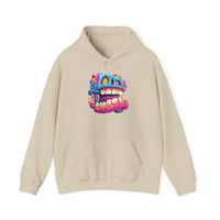 Chunky Neon Mayan Skull Graffiti Style Unisex Hoodie