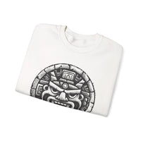 Mayan Jaguar Deity Woodcut Style Unisex Sweatshirt