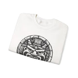 Mayan Jaguar Deity Woodcut Style Unisex Sweatshirt