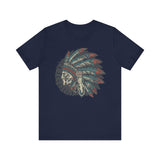 Vintage Native American Headdress Graphic Unisex T-Shirt