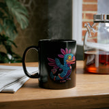 Colorful Aztec Lizard Black Mug