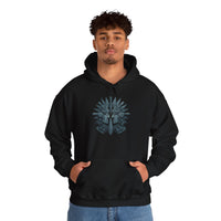 Aztec Warrior Duel Obsidian Glyph Style Unisex Hoodie