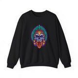 Aztec Indian Death Skull Tattoo Style Unisex Sweatshirt