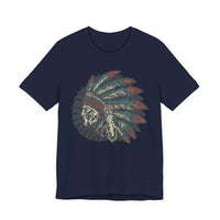 Vintage Native American Headdress Graphic Unisex T-Shirt