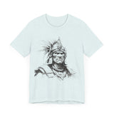 Inca Warrior Line Art Tribal Design Unisex T-Shirt