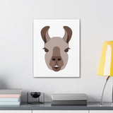 Llama Face Portrait Illustration Canvas