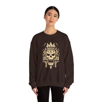 Ah Puch Skull Crown Mayan Glyph Style Unisex Sweatshirt