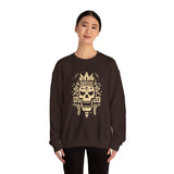 Ah Puch Skull Crown Mayan Glyph Style Unisex Sweatshirt
