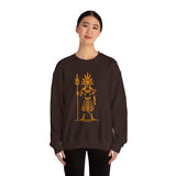 Sun Staff Shaman Tribal Symbol Gold Line Unisex Sweatshirt