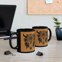 Tribal Thunderbird Sacred Symbol Illustration Black Mug