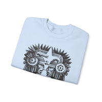 Mirrored Aztec Warriors in Glyph Style Unisex Sweatshirt