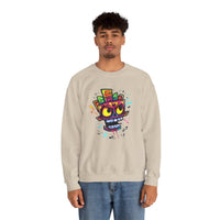 Cyber Aztec Skull Cartoon Style Unisex Sweatshirt