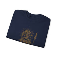 Warrior Shaman Tribal Glyph Gold Line Unisex Sweatshirt