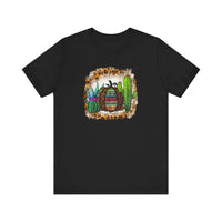 Leopard Aztec Pumpkin & Cactus Vibes Illustration Unisex T-Shirt