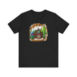 Leopard Aztec Pumpkin & Cactus Vibes Illustration Unisex T-Shirt