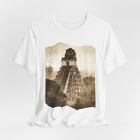 Vintage Tikal Jungle Temple Sepia Print Unisex T-Shirt