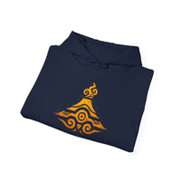 Tribal Volcano Spiral Smoke Glyph Style Unisex Hoodie