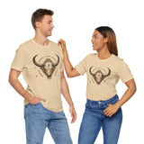 Western Longhorn Cosmic Totem Illustration Unisex T-Shirt