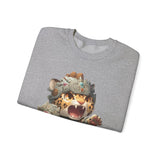 Chibi Mayan Jaguar Warrior with Tribal Shield Unisex Sweatshirt