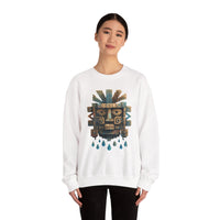 Tlaloc Ancient Rain Mask Glyph Unisex Sweatshirt