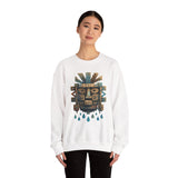 Tlaloc Ancient Rain Mask Glyph Unisex Sweatshirt
