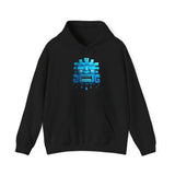Tlaloc Rain God Blue Mask Glyph Style Unisex Hoodie