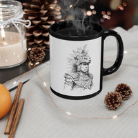 Young Jaguar Warrior Sketch Black Mug