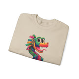 Cartoon Quetzalcoatl Cyber Serpent Unisex Sweatshirt
