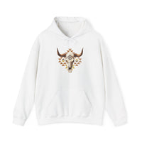 Tribal Bull Skull Earth Symbol Illustration Unisex Hoodie
