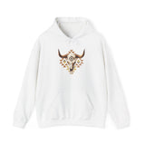 Tribal Bull Skull Earth Symbol Illustration Unisex Hoodie