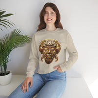 Aztec Golden Solar Deity Mask Unisex Sweatshirt