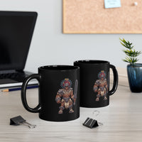 Obsidian Blade Fighter Pixel Art Black Mug